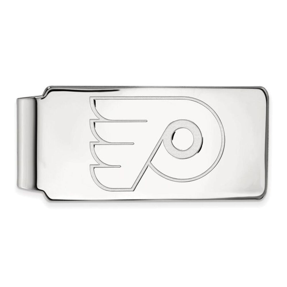 10k White Gold NHL Philadelphia Flyers Money Clip